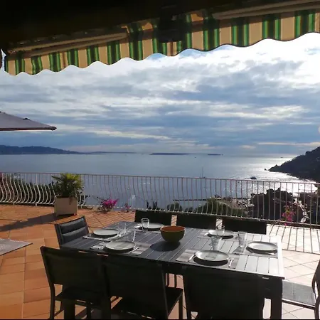 Ac-villa Fleur De Rocaille Avec Superbe Vue Mer Теуль-сюр-Мер